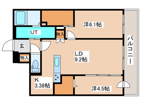 アルファスクエア北12西３の物件間取画像